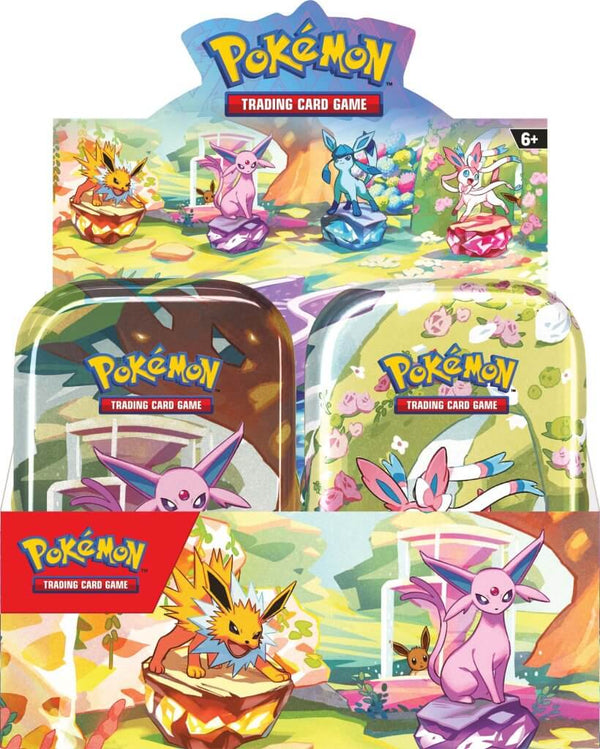 Pokémon TCG: Scarlet & Violet Prismatic Evolutions Mini Tin Display (8 Tins)
