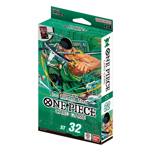One Piece Card Game: STARTER DECK -GREEN Roronoa Zoro- [ST-32]